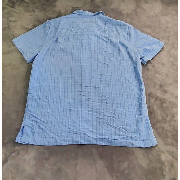 Island Shores Sz XXL Men's Short Sleeve Button Up Hawaiian Shirt Blue Pocket C24 - Picture 6 of 7